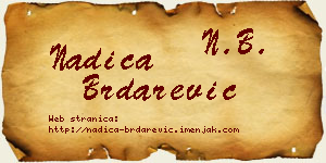 Nadica Brdarević vizit kartica